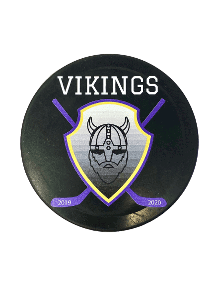 Custom Hockey Puck Actual Vikings Print